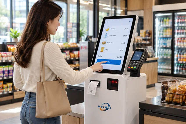 18.5" Touch Screen Printer Scanner Checkout Kiosk