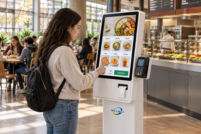 23.6 Inch LCD Pos Self Payment Kiosk For Restaurant