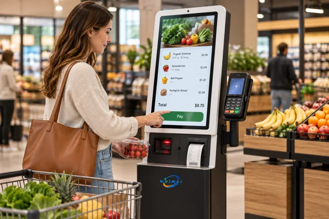 27 Inch Self Checkout Machine Terminal Printer