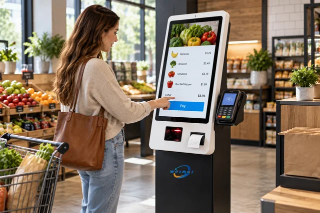 32 Inch Self Checkout Ordering Machine Card Reader