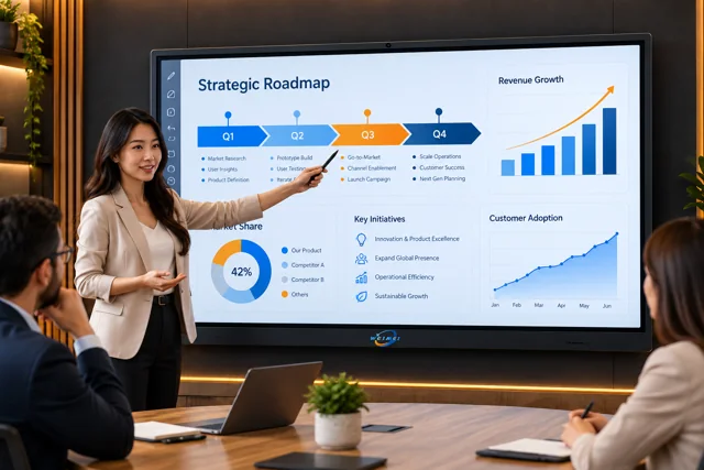 4K Interactive Whiteboard For Meeting