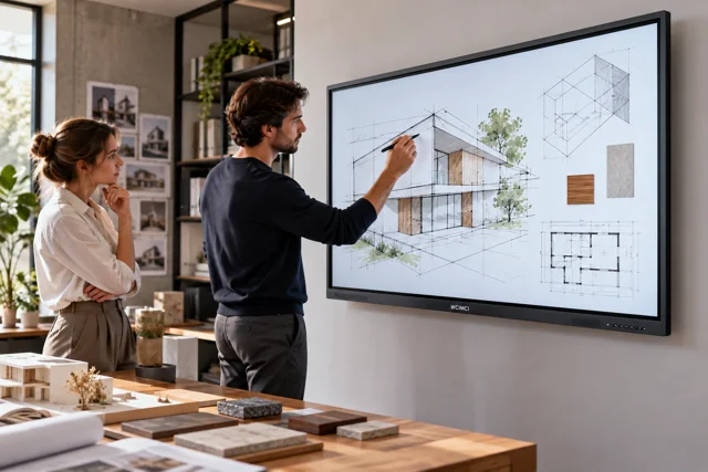 55 Inch LCD Touch Screen All In One Interactive Whiteboard