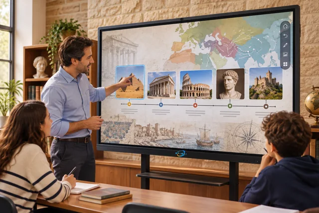 Educational Smart Board In Classroom