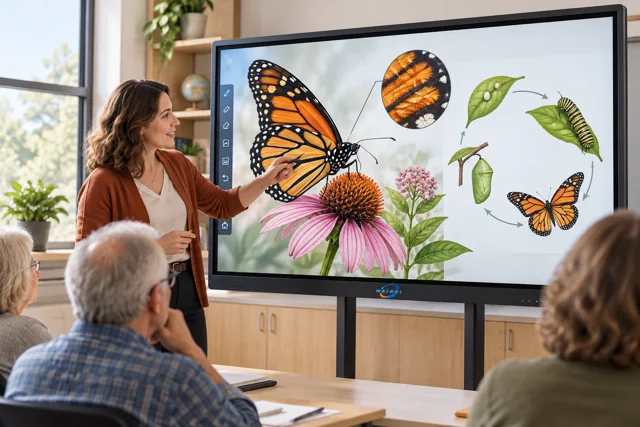 Intelligent 4K LCD Smart Board in Classroom