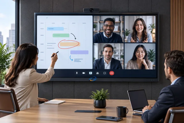 Interactive Whiteboard Video Conferencing